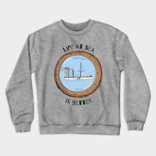 Boating lover, Vintage American Boat Clermont 1807 Crewneck Sweatshirt